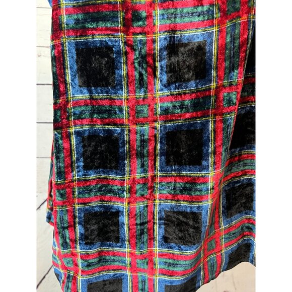 Torrid Sophie‎ Velvet Swing Cami Top 00 Plaid Holiday whimsigoth Medium Large - Picture 14 of 14